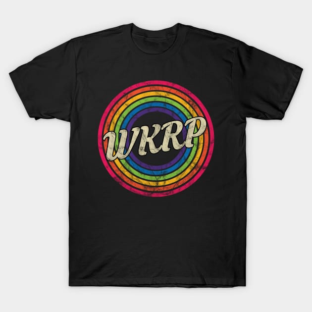 WKRP - Retro Rainbow Faded-Style T-Shirt by MaydenArt